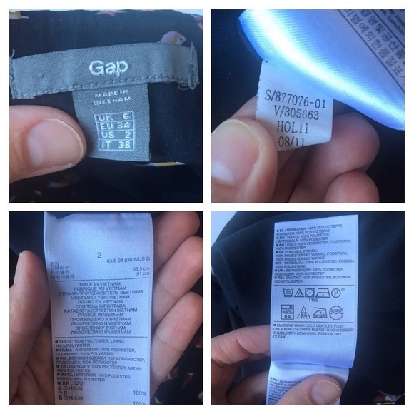 GAP Bird Print Skirt With Pockets Size 2 - Picture 3 of 9